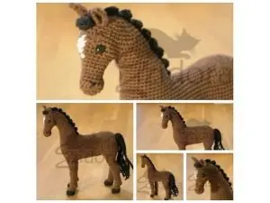 realistic amigurumi horse