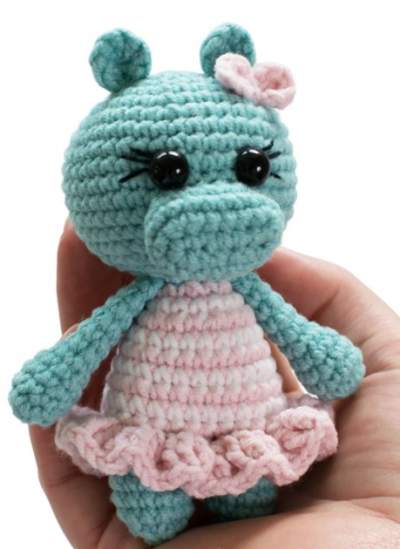 Tiny crochet hippo